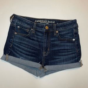 American Eagle High-rise Shortie Super Stretch Jean Shorts